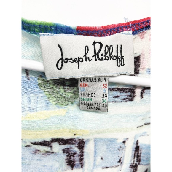 Vintage Joseph Ribkoff Womens Surplice Wrap Midi Dress Size 6 - Picture 5 of 7